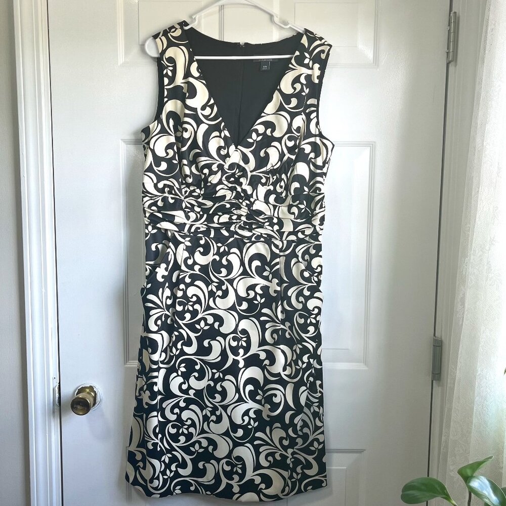 Dressbarn Women Collection Satin Cream and Black Cocktail Dress Size 14W
